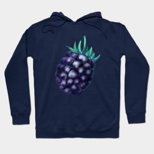 Blackberry Illustration in Colored Pencils Hoodie